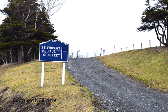 View of Cemetery Sign