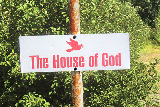 View of Cemetery Sign