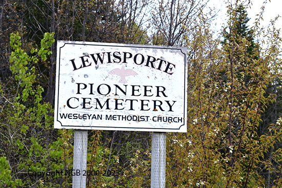 View of Cemetery Sign
