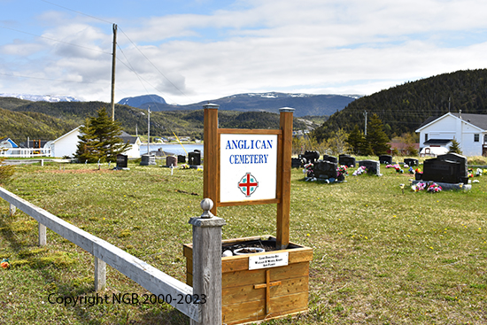 View of Cemetery Sign