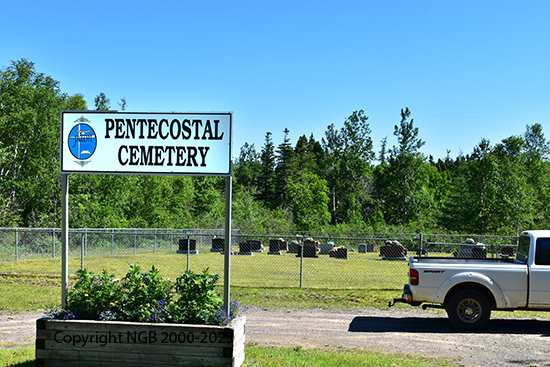View of Cemetery Sign