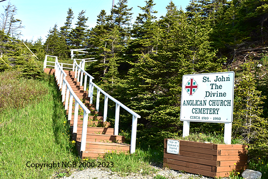 View of Cemetery Sign