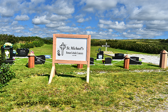 View of Cemetery Sign