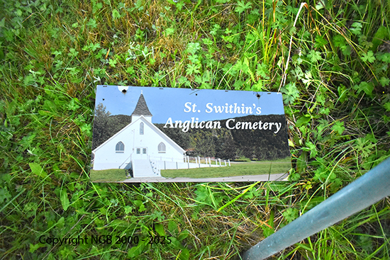 View of Cemetery sign