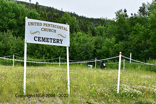 View of Cemetery Sign