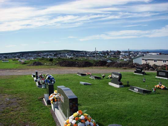 View of the New Grand Bank Salvation Army Cemetery