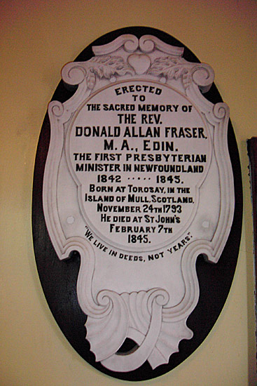 Rev. Fraser Memorial