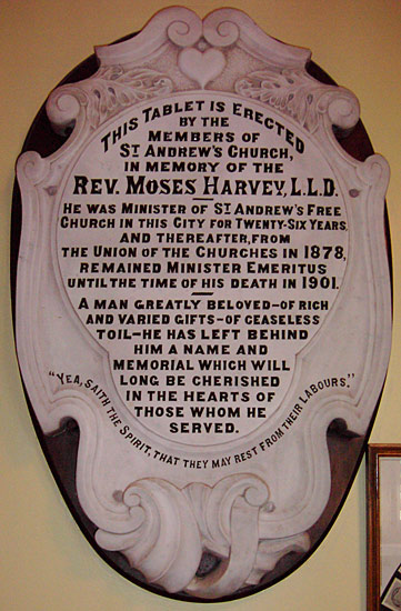 Rev. Moses Harvey Memorial