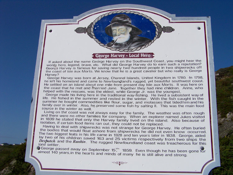 George Harvey Memorial Sign