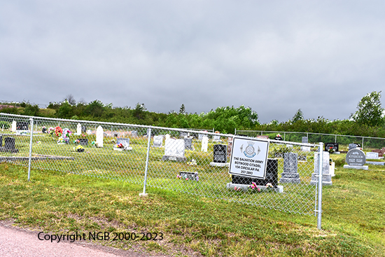 View of Cemetery Sign