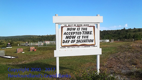View of Cemetery Sign