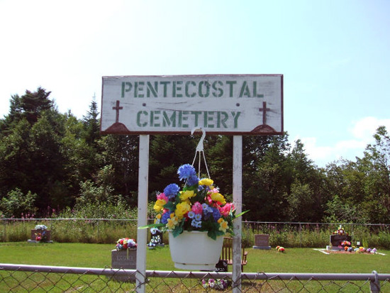 Entrance Sign for Cemetery