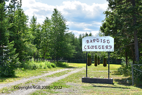 View of Cemetery Sign