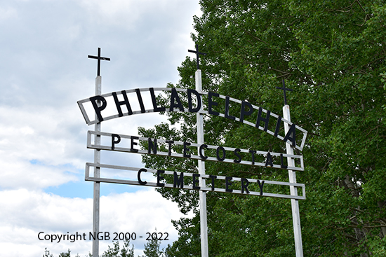 View of Cemetery Sign