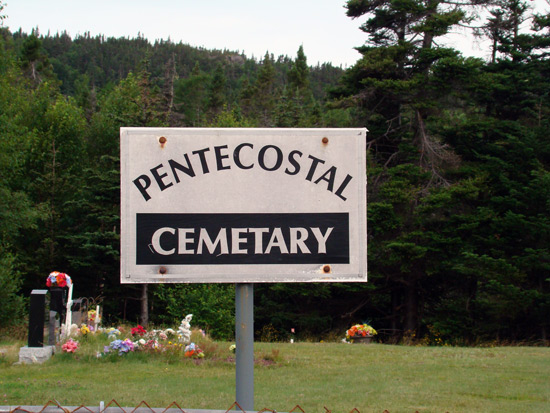 View of Cemetery Sign 