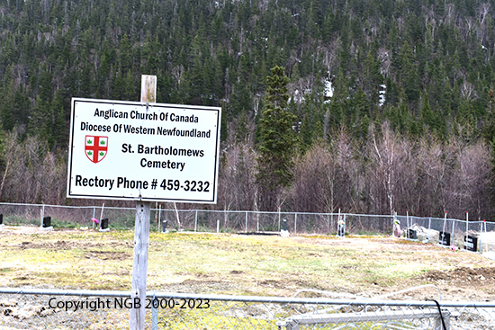 View of Cemetery Sign