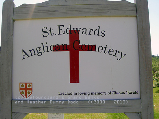 View of cemetery Sign