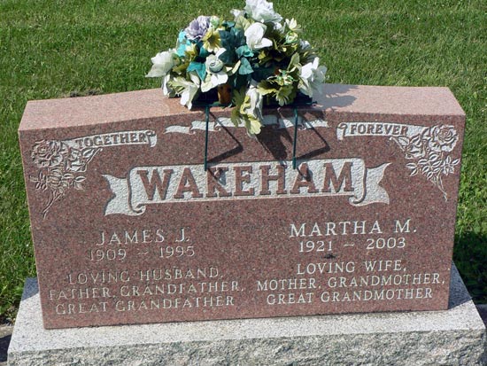 James J. and Martha M. Wakeham