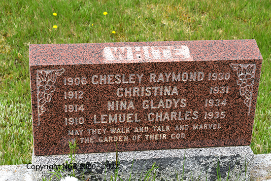 Chesley Raymond, Christina, Nina Gladys & Lemuel Charles White