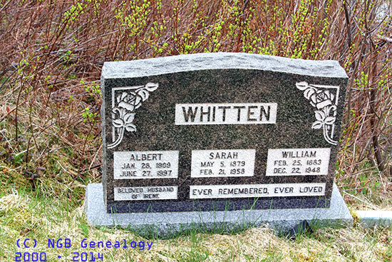 Albert, Sarah & William Whitten