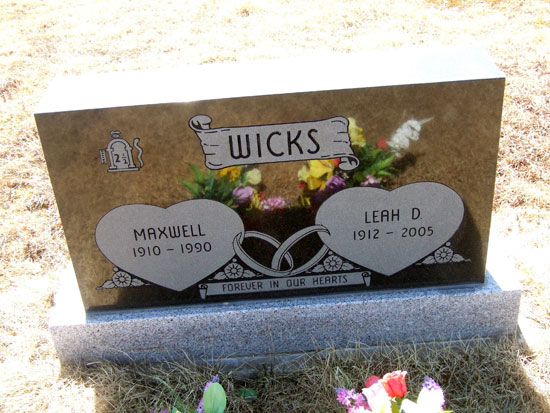 Maxwell and Leah Wicks