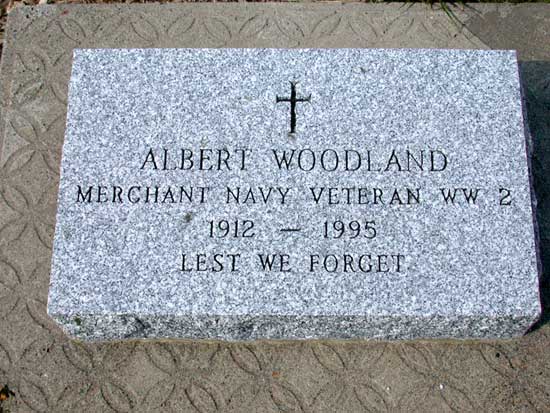Albert Woodland - Military Headstone
