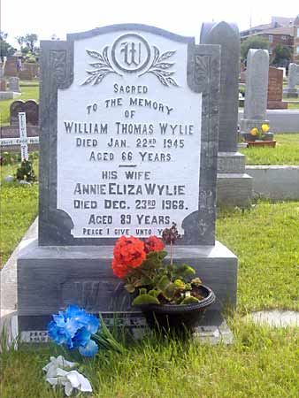 William and Annie Eliza WYLIE