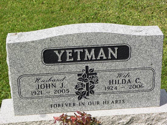 John J. and Hilda C. Yetman