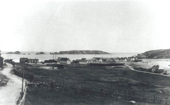 Main Road and Road to the Pool Showing Buildings and Homes