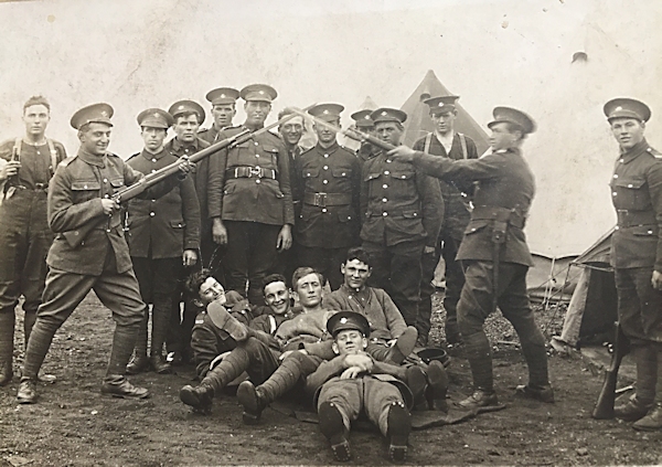Patrick Whelan and army buddies