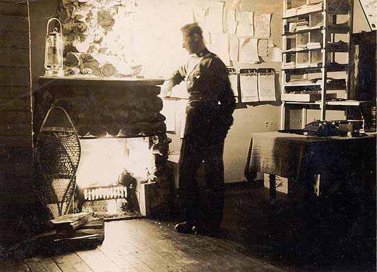 Walter Rockwood in his Office in Nain