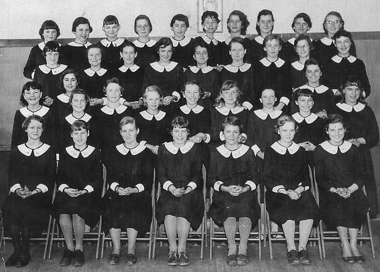 7th Grade Class St. Bernard's Academy, 1956