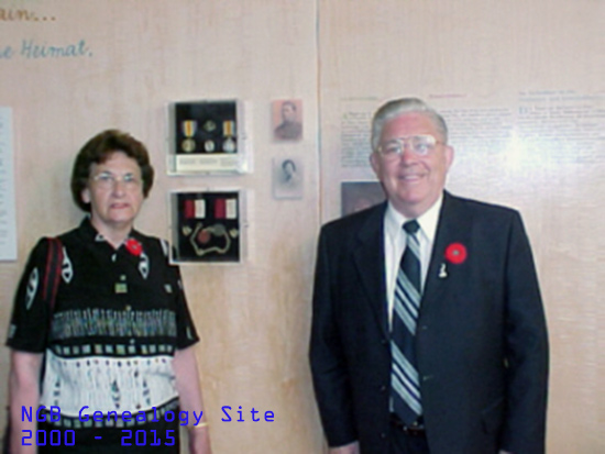 Hugh and Helen in front of Pte Small's