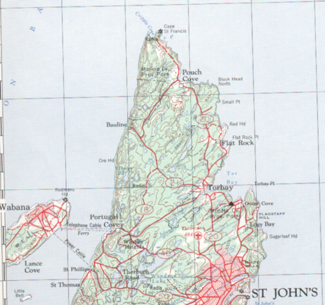 ST. John's East Map